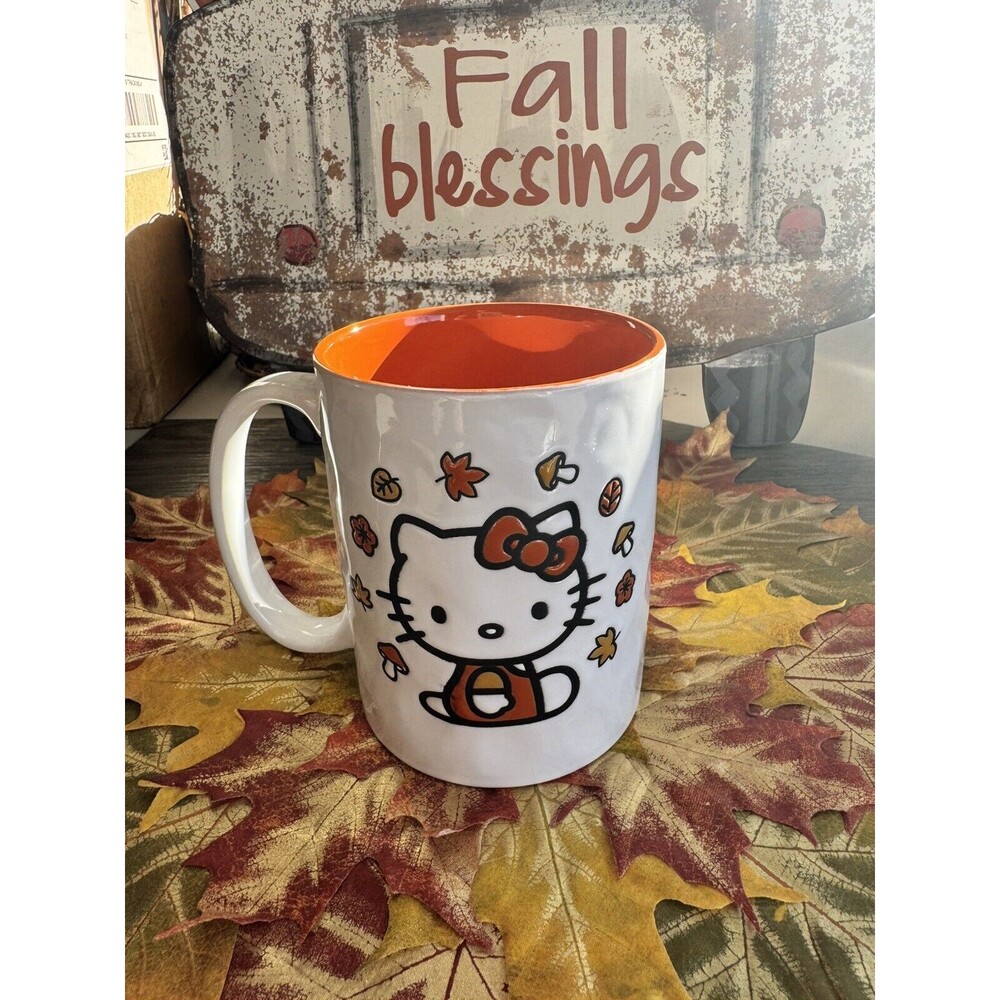 NEW 2024 Hello Kitty Fall Coffee Mug Ceramic Mug Fall Pattern 17oz Sanrio